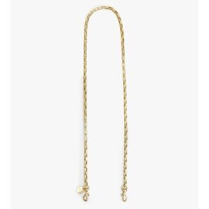 Clare V. Brass Box chain crossbody strap